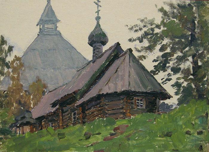 unknow artist Saint Dmitry Solunsky Church in Old Ladoga china oil painting image
